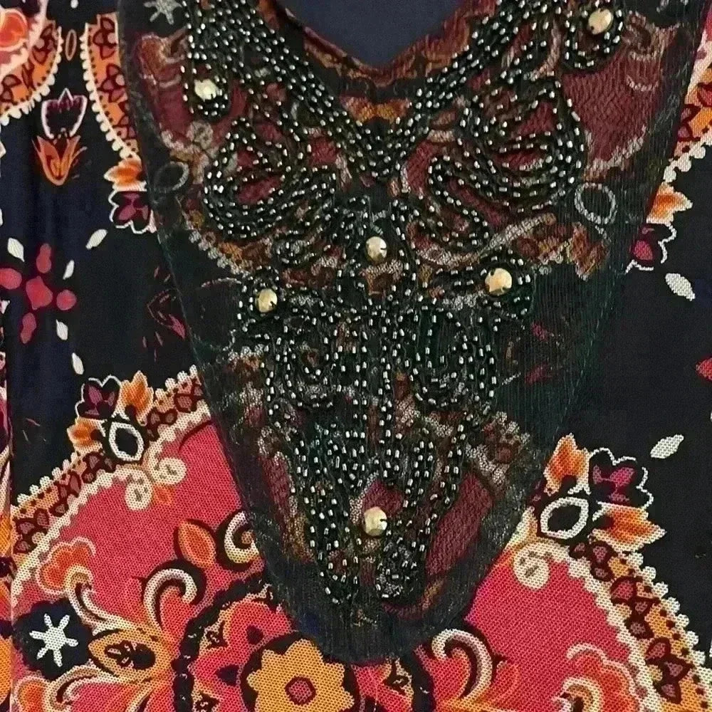Allison Daley Women’s Size 12 Multi-colored Slip Dress Comfy - Picture 2 of 6